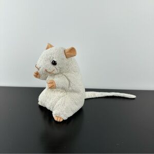 Vintage TY Beanie Baby Cheezer the White Mouse 5” Plush Stuffed Animal 2000